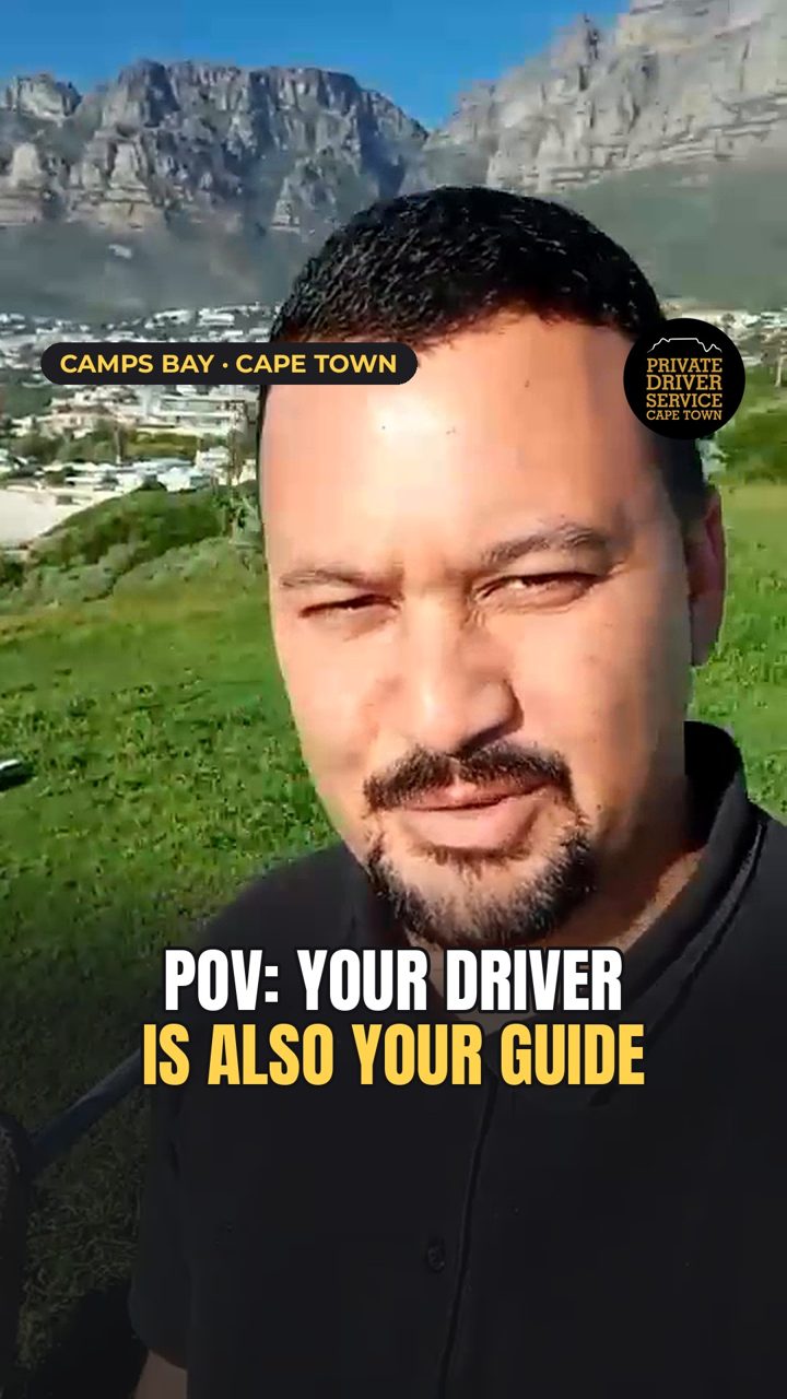 Andre, private driver in Cape Town, at Camps Bay